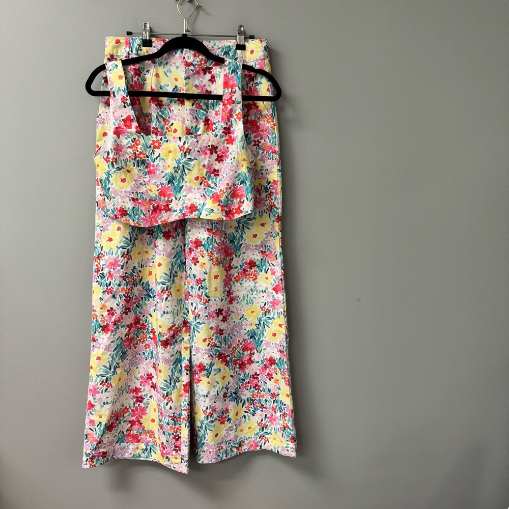 YLLW THE LABEL | Midsummer 2 Piece Pant Set — French Floral | Size L